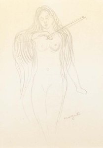 Femme Avec Violon — René Magritte