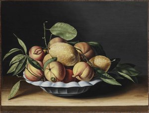 Still Life Of Citrons And Curaçao Oranges In A White Polylobed Dish — Louise Moillon, Baroque Still Life