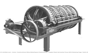Cepdor-Style Horizontal Press With Rotating Cage, Vaslin Brand