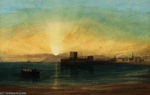 Carrickfergus Castle — Andrew Nicholl, Romanticism