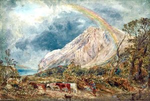 Landscape With A Rainbow And Cattle — William Joseph Julius Caesar Bond