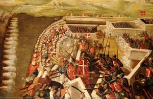 The Siege Of Malta Attack On The Post Of The Castilian Knights, 21 August 1565 — Matteo Perez D' Aleccio