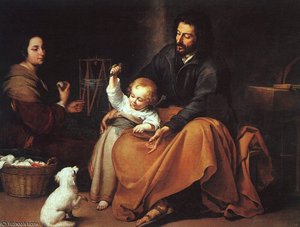 The Holy Family With A Bird — Bartolomé Esteban Murillo