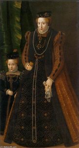 Archduchess Maria with Her Elder Daughter Maria Eleonore