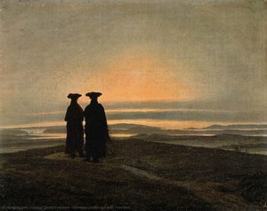 Evening Landscape With Two Men — Caspar David Friedrich, Romanticism