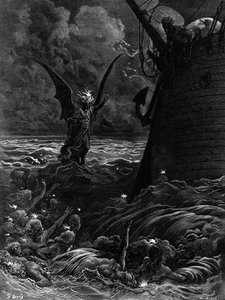 Death-fires Dancing Around The Becalmed Ship — Paul Gustave Doré