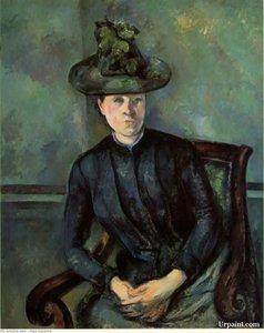 Woman In A Green Hat (madame Cezanne) — Paul Cézanne, Post-impressionist