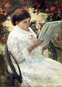 Woman Reading In A Garden — Mary Stevenson Cassatt