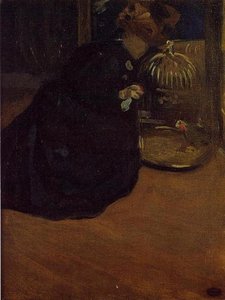 Woman With A Parakeet — Mary Stevenson Cassatt