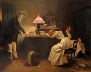 Interior Scene With Figures — Alexander Mark Rossi