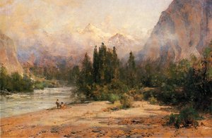 Bow River Gap At Banff, On Canadian Pacific Railroad — Thomas Hill