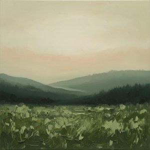 Susurros De Salvia: Un Estudio Singular De Niebla Atmosférica Y Luz Impasto