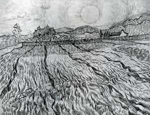 Enclosed Field Behind Saint-paul Hospital — Vincent Willem Van Gogh, Post-impressionism