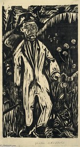Walking Man In The Meadow — Ernst Ludwig Kirchner