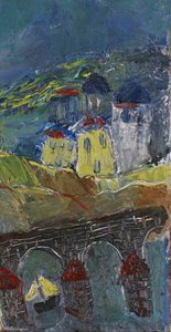 Landscape With Houses And Ancient Bridge — John Maxwell