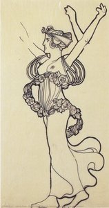 Wreath Bearer. Design For Decorative Facade Of The Viennese Secession. — Koloman Moser