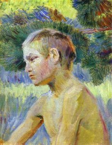 Boy Seated — Viktor Elpidiforovich Borisov Musatov