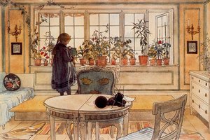 Window With Flowers — Carl Larsson, Realism