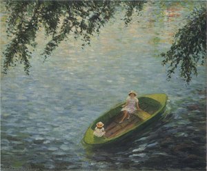 Young Girls In A Boat On The Marne — Henri Lebasque