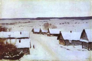 Village In Winter — Isaak Ilyich Levitan