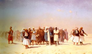 Egyptian Recruits Crossing The Desert — Jean-léon Gérôme
