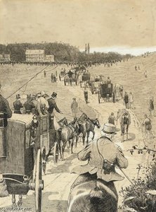 Goodwood Races -going Onto The Course From Singleton — Beatrice Parsons