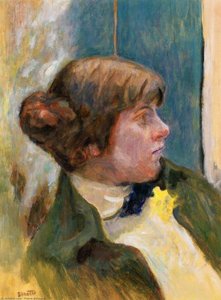 Study For Profile Of A Woman In A Bow Tie — Pierre Bonnard