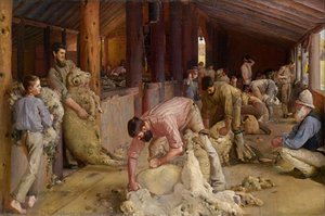 Shearing The Rams — Tom Roberts, Australian Impressionism