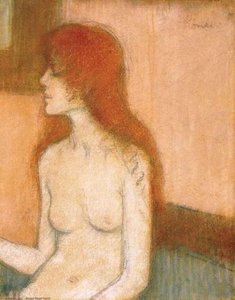 Sitting Nude With Red Hair — József Rippl-rónai