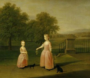The Edgar Children Charlotte Edgar And Her Sister Elizabeth Edgar, Of Red House Park, Ipswich — Arthur William Devis
