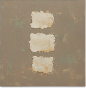 Monolithische Echos Von Erde Und Salbei In Einem Zeitlosen Triptychon Aus Stein — David Moreau, Zeitgenössische Abstraktion