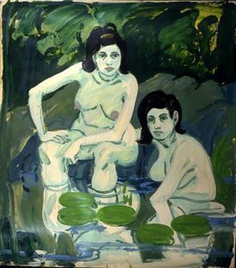 Untitled (two Figures With Lilies) — Neil Gavin Welliver