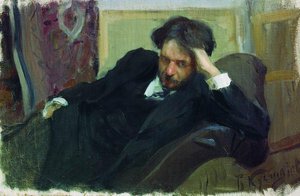 Portrait Of D.f. Bogoslovsky — Boris Mikhailovich Kustodiev