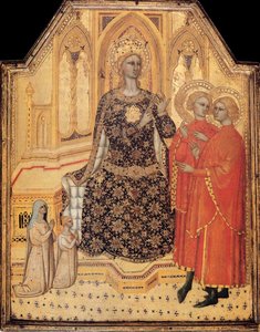 St Catherine Enthroned With Two Saints And Two Donors — Cenni Di Francesco Di Ser Cenni, Late Gothic Revival