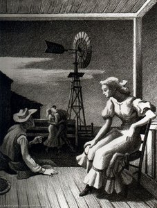 Party At Old Man Peck's Place — Thomas Hart Benton
