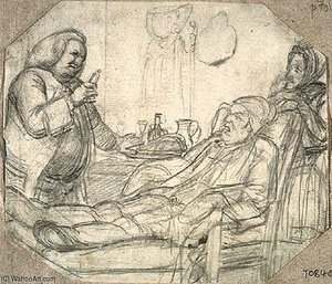 Physician, Patient And Nurse — Sir Nathaniel Dance Holland