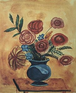 Bouquet In Blue Vase — Martiros Sarian