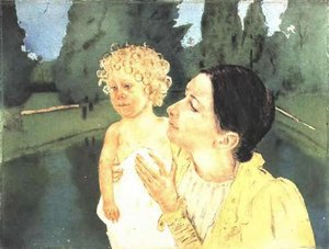 By The Pond — Mary Stevenson Cassatt