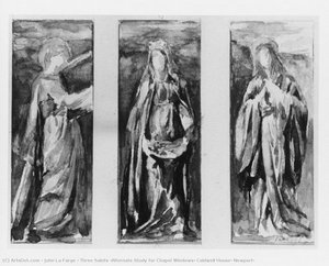 Three Saints (alternate Study For Chapel Windows, Caldwell House, Newport) — John La Farge