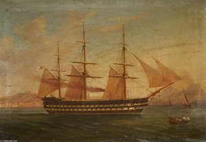Hms 'trafalgar' At Naples