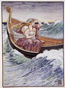 For Two Days And Two Nights The Boat Was Tossed — Walter Crane