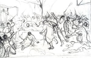 Khlysty Zeal. Sketch — Vasily Grigoryevich Perov