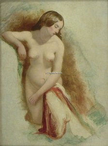Nude Woman Kneeling — William Etty