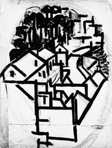 Landscape (study For Composition Xii) — Theo Van Doesburg