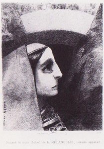 Lenor Appears In Front Of The Black Sun Of Melancholy — Odilon Redon