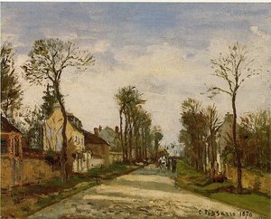 The Road To Versailles At Louveciennes — Camille Pissarro, Impressionism
