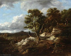 A Rocky Wooded Landscape — Jan Jansz Wijnants
