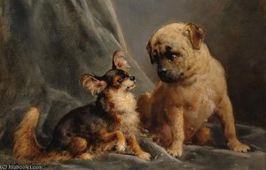 A Puppy And A Young Mastiff — Otto Eerelman