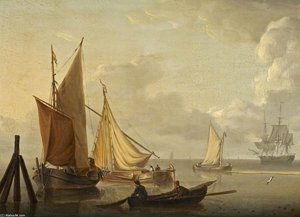 Shipping In A Calm — Charles Martin Powell