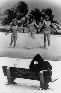 Bench With Xenophobic Lettering — Klaus D. Behrla